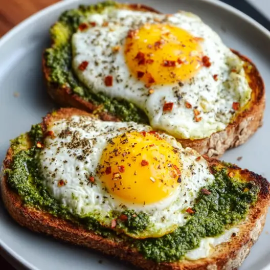Pesto Egg Toast