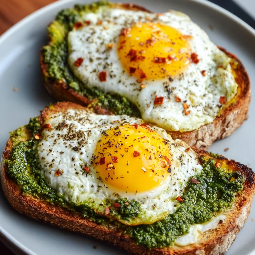 Pesto Egg Toast