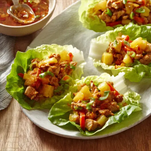 Pineapple Chicken Lettuce Cups