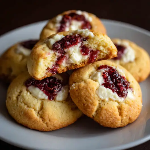 Raspberry Cheesecake Stuffed Cookies