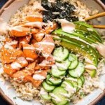 Spicy Salmon Sushi Bowls