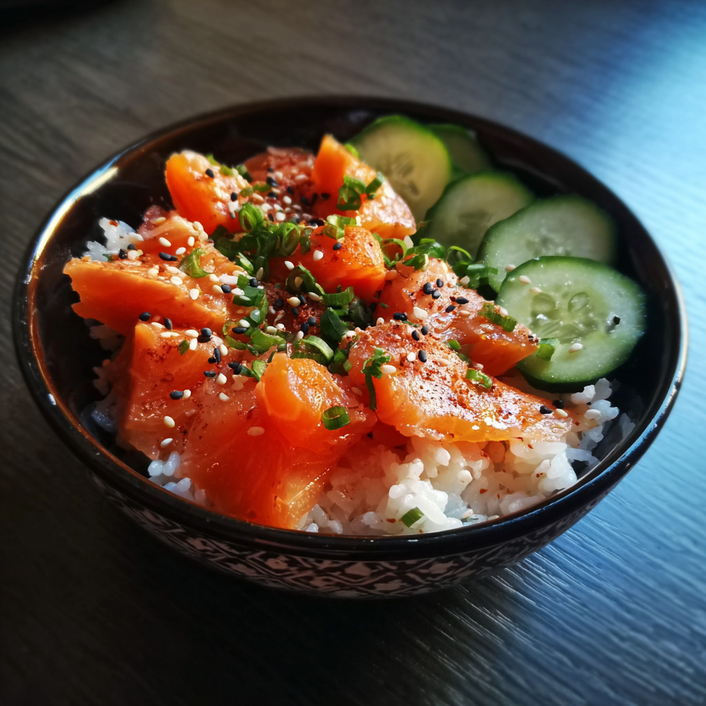 Spicy Salmon Sushi Bowls