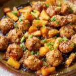 Sticky Pineapple Teriyaki Meatballs