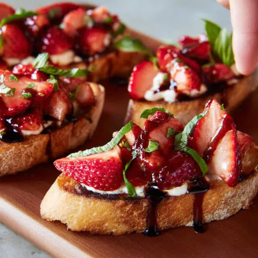 Strawberry Balsamic Crostini