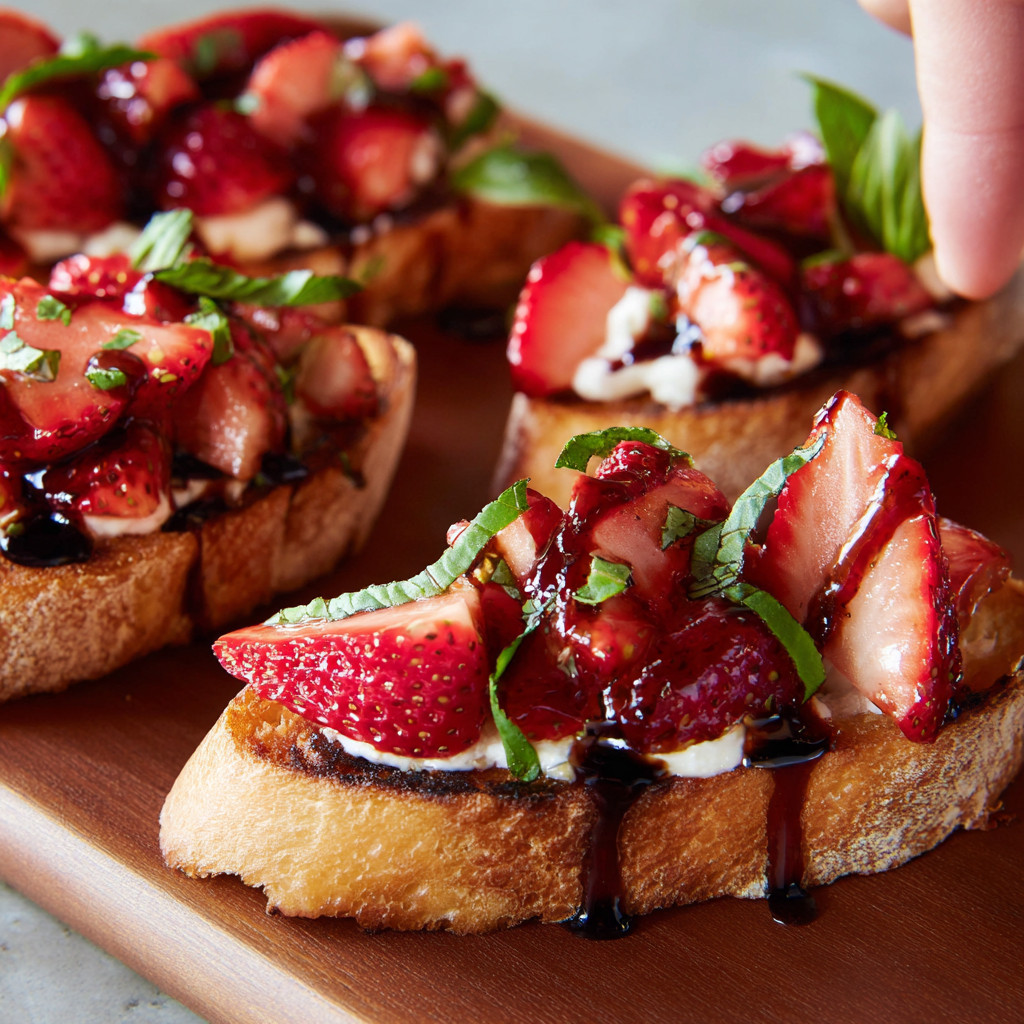 Strawberry Balsamic Crostini