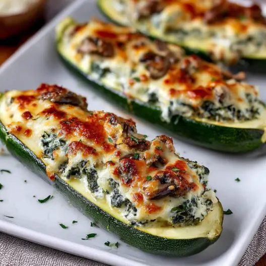 Stuffed Zucchini Boats with Ricotta