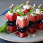 berry watermelon feta skewers